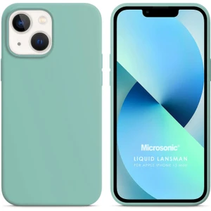 Apple iPhone 13 Mini Kılıf Liquid Lansman Silikon Su Yeşili