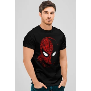 Dijital Örümcek Siyah Kısa Kollu Erkek T-Shirt