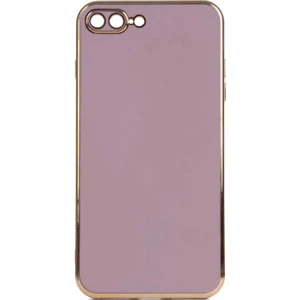 Apple iPhone 7 Plus Kılıf Bark Parlak Silikon Renkli Kenarları Rose Mor