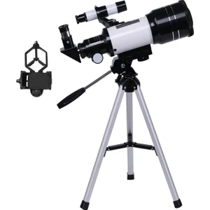 F30070 70MM Hd Astronomik Reflektör Teleskop Kiti W / Tripod Bulucu Kapsamı Telefon Kelepçesi ile (Yurt Dışından)