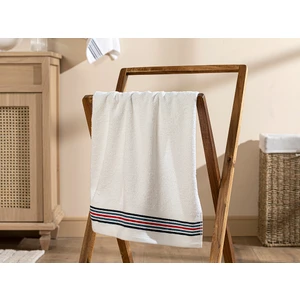 English Home Striped Pamuklu Yüz Havlusu 50 x 70 cm Beyaz - Lacivert