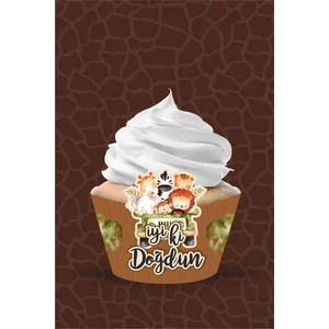 Neşeli Günlerim Safari Pastel Cupcake Sargısı 8'li