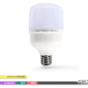 T80 Led Ampul 3000K Gün Işiği 1750Lm 220-240V 20W E27