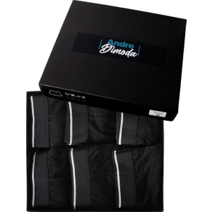 Erkek 6'lı Boxer  Kumaş Premium Paket Özel Dizayn. Düz Likralı Boxer Şort Çeyizlik Hediyelik Kutulu Ürün