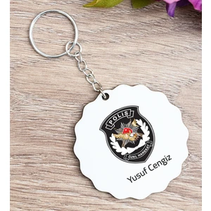 Hediye Dükkanı Kişiye Özel  Özel Harekat Polisi Ahşap Anahtarlık