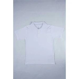 Miniko Kids Kısa Kol Polo Yaka Beyaz Lakos Okul Tişörtü