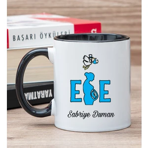 Hediye Dükkanı Kişiye Özel  Ebe Siyah Kupa Bardak