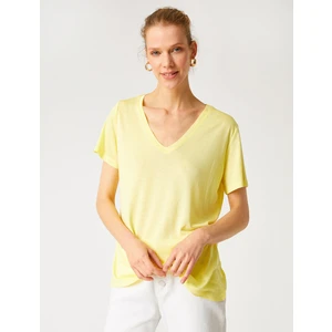 Kadın Bisiklet Yaka Kısa Kollu Basic Tişört