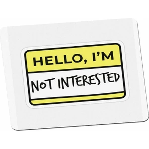 Panorama Ajans Hello I'm Not Interested Sarı Tasarım Mouse Pad