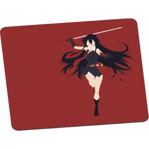 Panorama Ajans Savaşçı Kız Ninja Warrior Anime Vector Red Kırmızı Mouse Pad