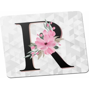 Panorama Ajans R Harfi Baş Harf Pembe Çiçekli Mouse Pad