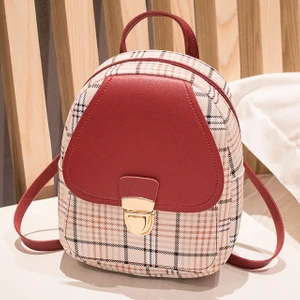 Genç Kızlar Için Mini Çapraz Sırt Çantası Ekose Omuz Çantası Kadın Kore Tarzı Yeni Moda 2021 (Yurt Dışından)