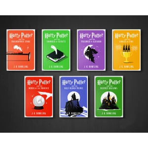 Trend Poster Harry Potter Set Retro Ahşap Poster