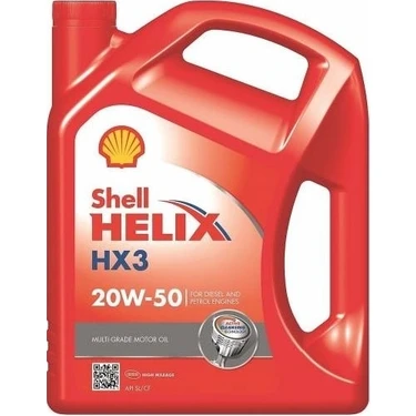 Shell Helix HX3 20W-50 4 Litre Motor Yağı (Üretim Yılı: