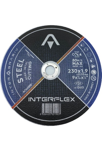 Interflex Metal Kesici Taş Düz 230X1,9X22,23