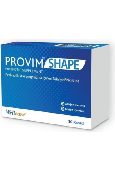 D3 Wellcare Provim Shape Probiyotik 30 Kapsül