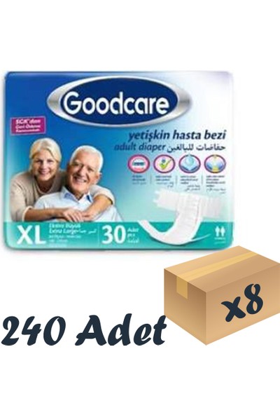 Good Care Goodcare Bel Bantlı Yetişkin Hasta Bezi Xlarge 30'lu 8 Paket 240 Adet