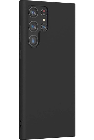 Microsonic Matte Silicone Samsung Galaxy S22 Ultra Kılıf Siyah