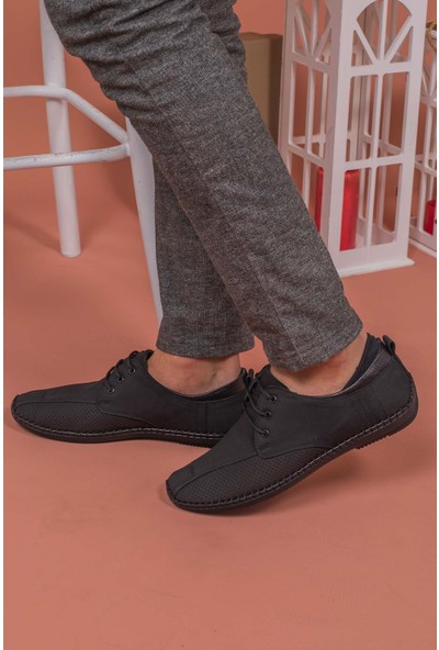 Yağlıoğlu Kundura Deri Topuk Jelli Çarık Erkek Ayakkabısı