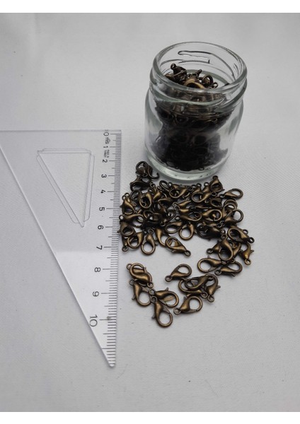 Metal Takı Papağan Klipsi Bakır Renginde (50 Adet) 10 mm