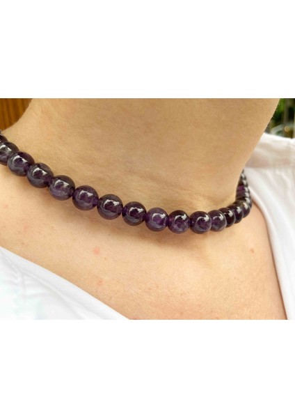 Ametist Taşı Doğaltaş Kolye 8 mm fiyatları