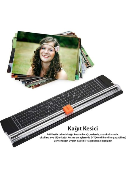 Sürgülü Giyotin A4 Kağıt Kesme Makinası