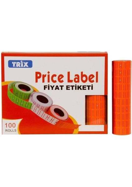 Etiket Turuncu Renk 10'lu