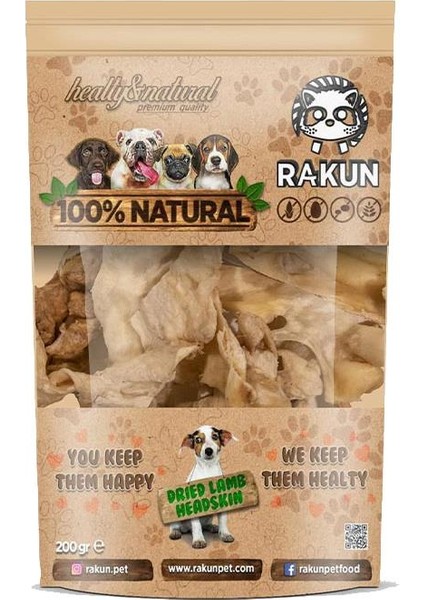 Kuzu Kelle Derisi Köpek Ödülü 200 gr