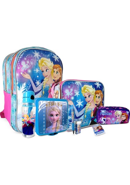 Frozen Lisanslı Işıltılı Çanta Seti 7 Parça