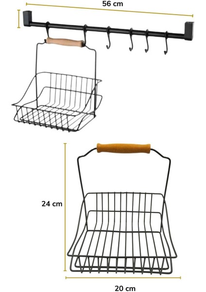 Aknur-Retro Askılı ve Sepetli Mutfak Seti modelleri