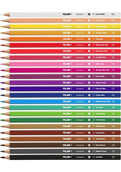 80024 Colours Altıgen Kuru Boya Kalemi 24'lü