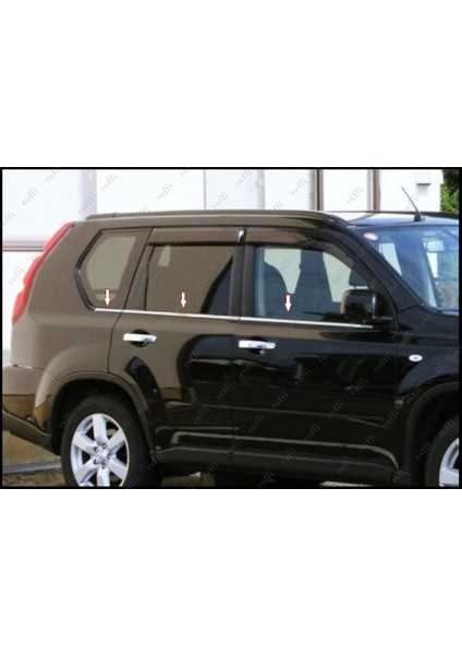 Ebal Oto Nissan X-Trail Krom Cam Çıtası 6 Prç. 2007-2014 Arası P.çelik