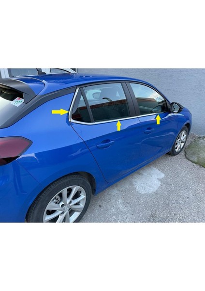 Opel Corsa F Krom Cam Çerçevesi 6 Parça 2019 ve Üzeri P.çelik