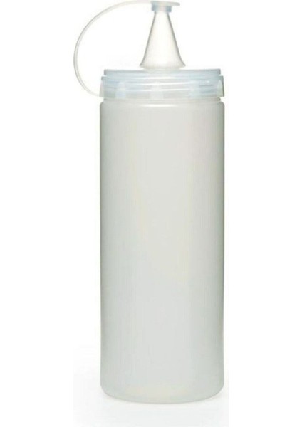 Şeffaf Kapaklı Sızdırmaz Yağlık Sosluk Şişesi Plastik desenli Yağdanlık 700 Ml. AP-9028