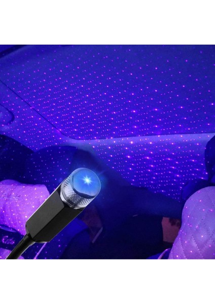 Mavi Ayak Altı Tavan LED Araç Içi Aydınlatma Oto Araba Iç Disko Ayarlanabilir USB Lamba Işık