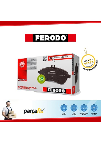 Vw Polo [6r] Ferodo 1.0 1.2 1.4 1.6 Ön Fren Balata 2010-2019