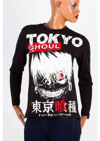 Dünyadan Hediyeler Tokyo Ghoul Unisex Pamuklu Regular Fit Siyah Tişört X-Small