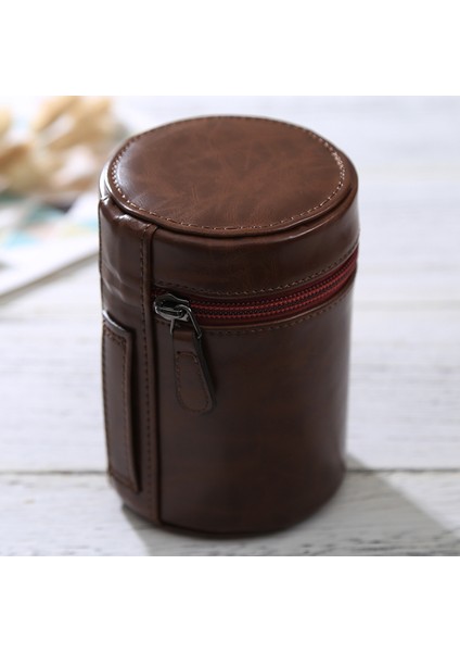 13 x 9 x 9 cm Lens Durumda Fermuarlı Pu Deri Kılıfı Kutusu (Yurt Dışından)
