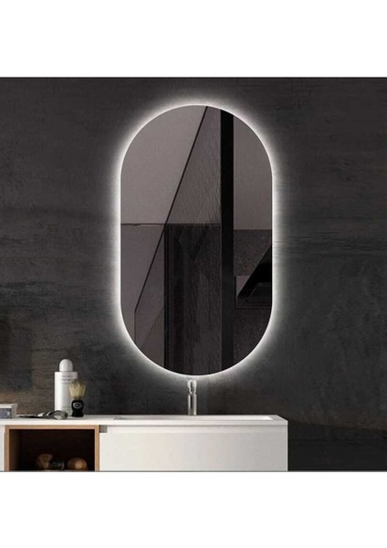 65X50 Oval Ledli Banyo Aynası