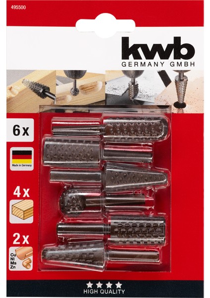 Kwb Matkap Için 6 Parça Ahşap Oyma Seti (49495500)