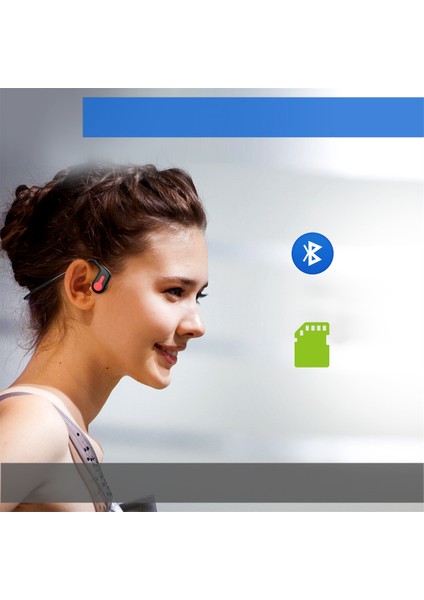 IP68 Su Geçirmez Spor Kulaklıklar Kemik Iletimli Kulaklıklar Kablosuz Bluetooth Yüzme Dalışı Için Açık Kulak Kulaklık (Yurt Dışından)