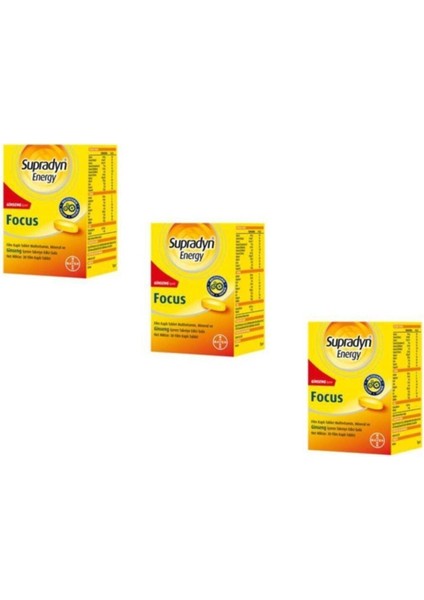 Energy Focus 30 Tablet 3'lü Paket