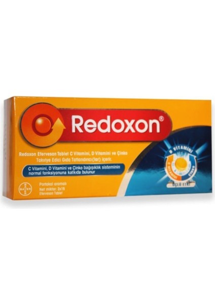 Redoxon C Vitamini D Vitamini Çinko Üçlü Etki 2X15 Efervesan