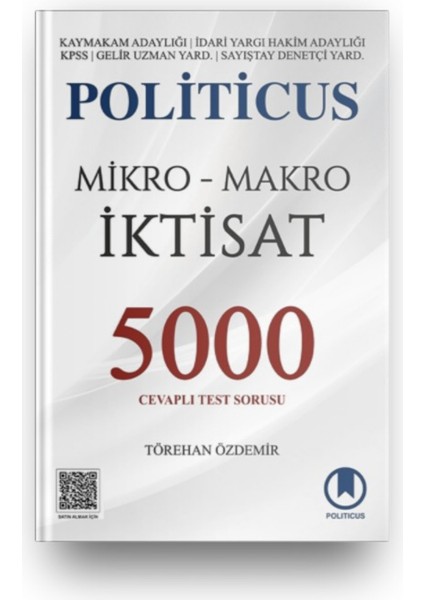 Politicus Iktisat Soru Bankası 5000 Test Sorusu -Törehan Özdemir