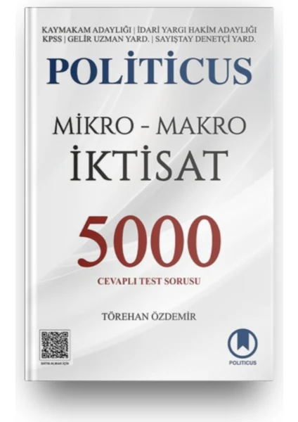 Politicus Yayınları Politicus Iktisat Soru Bankası 5000 Test Sorusu -Törehan Özdemir