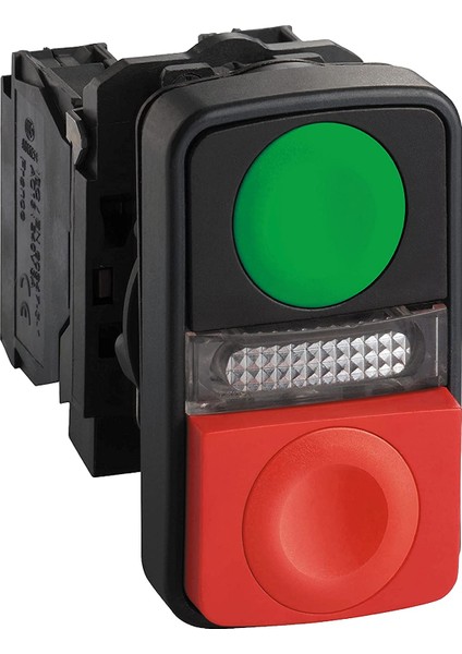 Schneider XB5AW73731M5 Ikiz Buton Kirmizi/yeşil LED 0-I 1na+1nk 240VAC