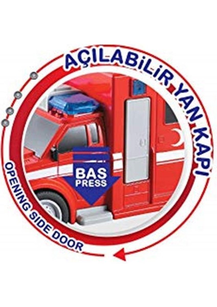 2013000407000 Nitro Speed 1:20 Polis Ambulans Kırmızı, Çok Renkli Pedallı fiyatları