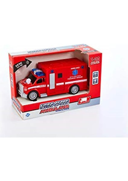 2013000407000 Nitro Speed 1:20 Polis Ambulans Kırmızı, Çok Renkli Pedallı modelleri