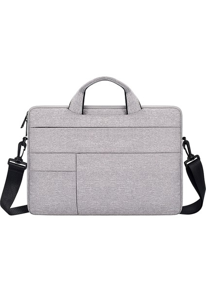 ND05SDJ Oxford Bez + Naylon Dizüstü Taşınabilir Omuz Çantası, Boyutu: 13.3 Inç (Kenevir Gri) (Yurt Dışından)