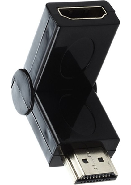 1x HDMI Sağ Açı Erkek Kadın 90-180 Derece Adaptör Kablosu Kurşun Konnektörü
